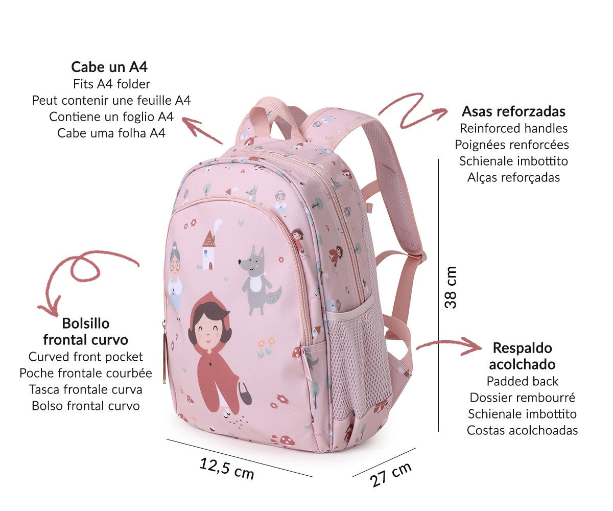 PRÉ-VENDA | Mochila Média + Porta-chaves personalizável Little Red | Tutete