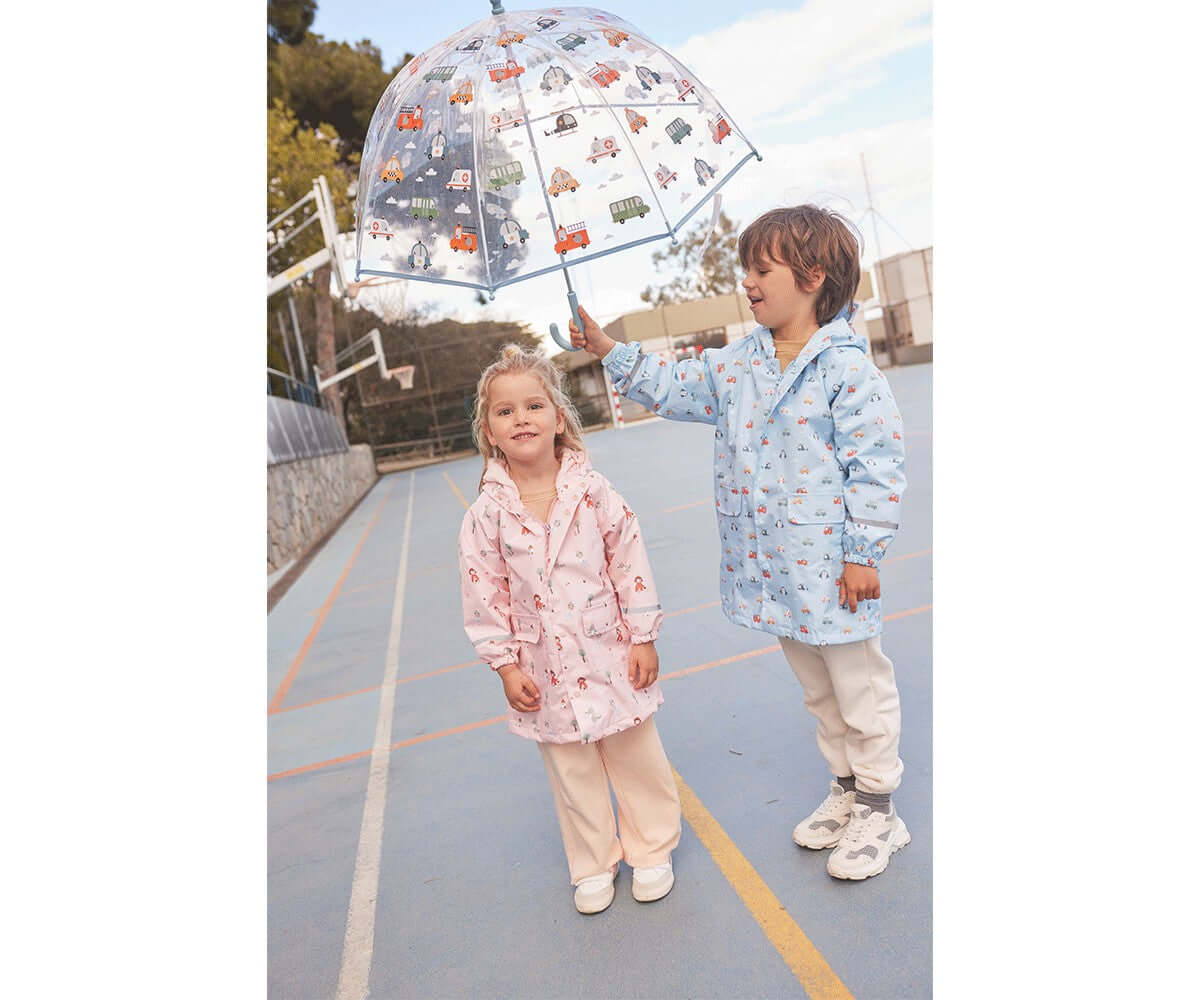 Guarda-chuva infantil transparente City Cars | Tutete