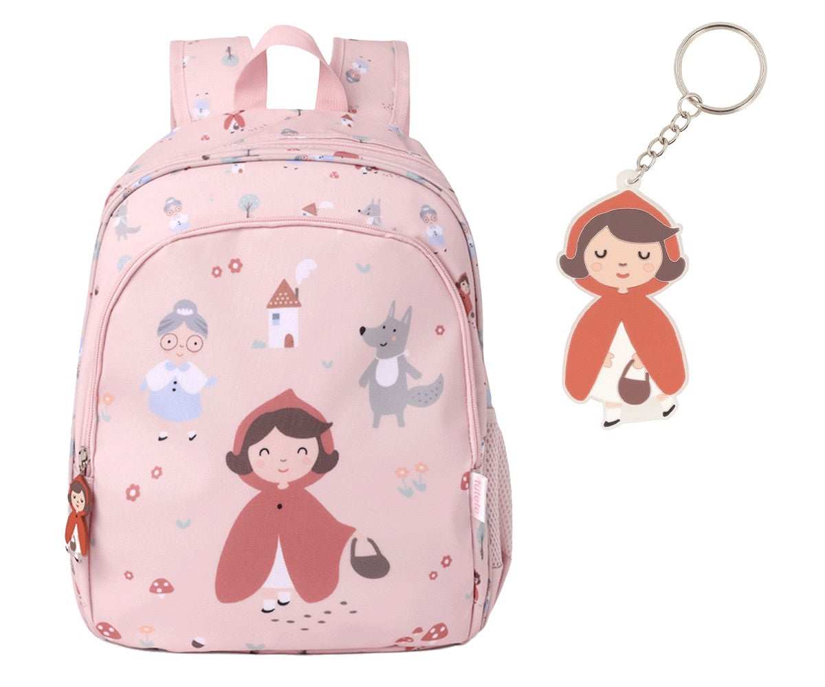 PRÉ-VENDA | Mochila Média + Porta-chaves personalizável Little Red | Tutete