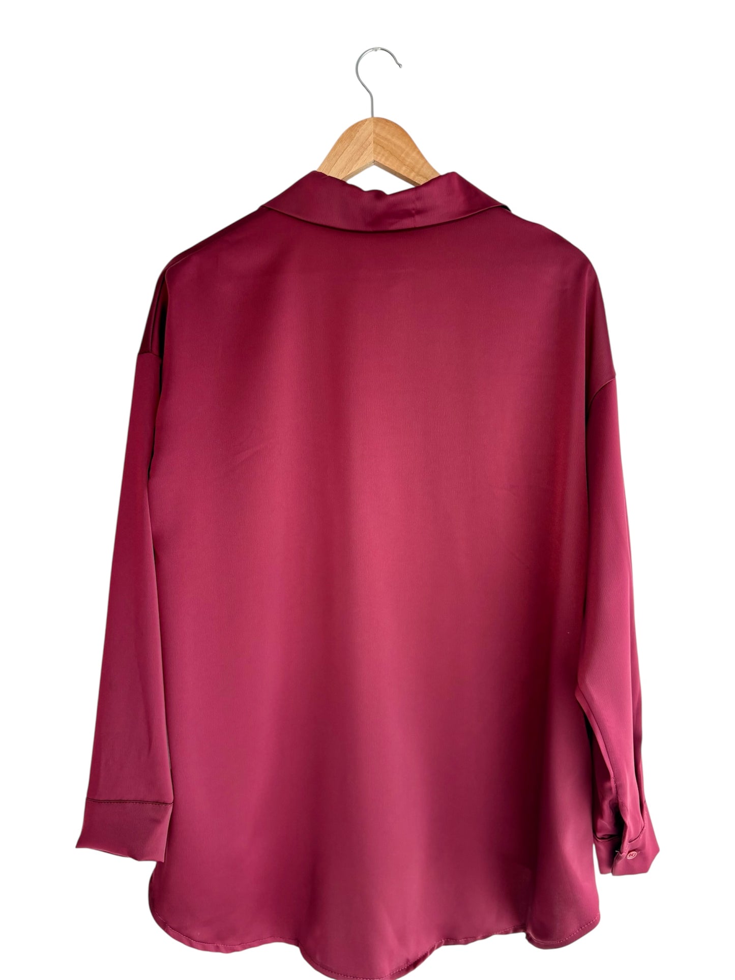 Conjunto calças, camisa e top burgundy | Minhámê