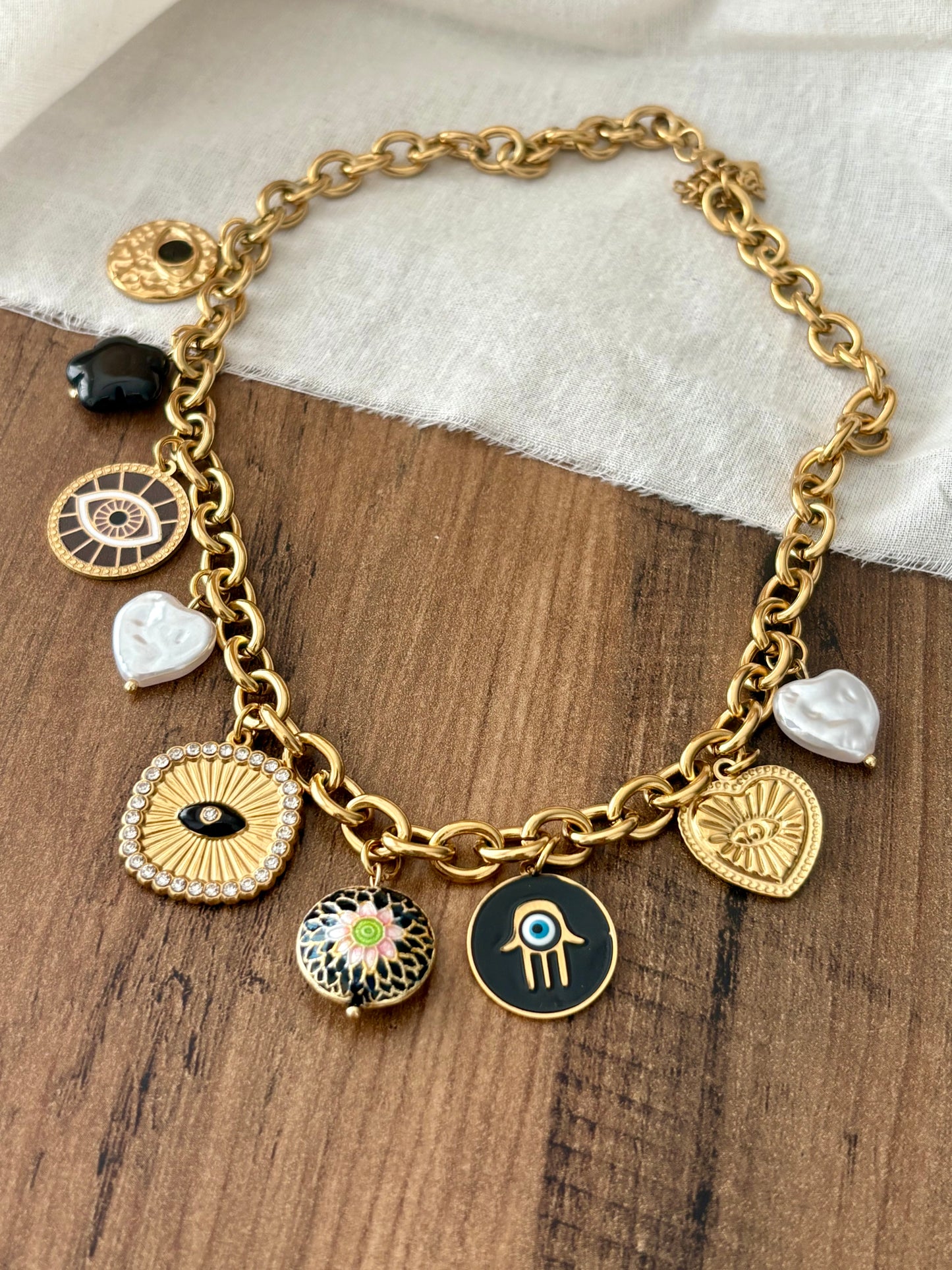 Colar Charm Olho Turco | Minhámê