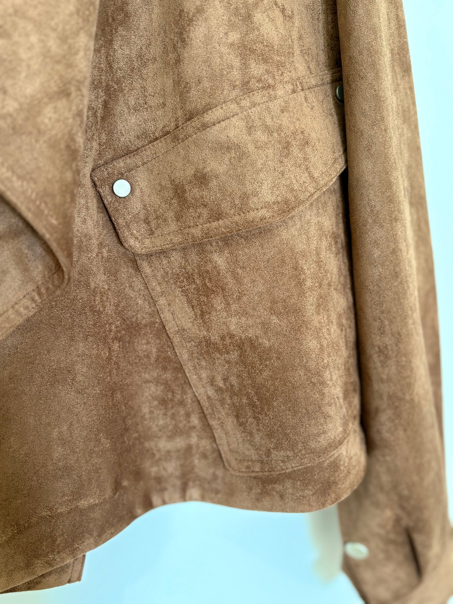 Casaco Biker pele de pêssego Castanho | Minhámê