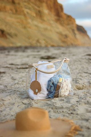 Mala de Praia Grande Anti-areia Beige | Play and Store