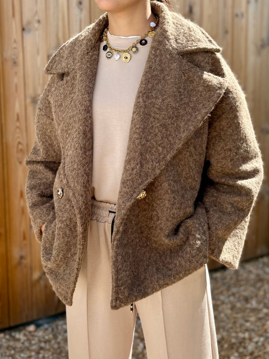 Casaco Oversize taupe | Minhámê