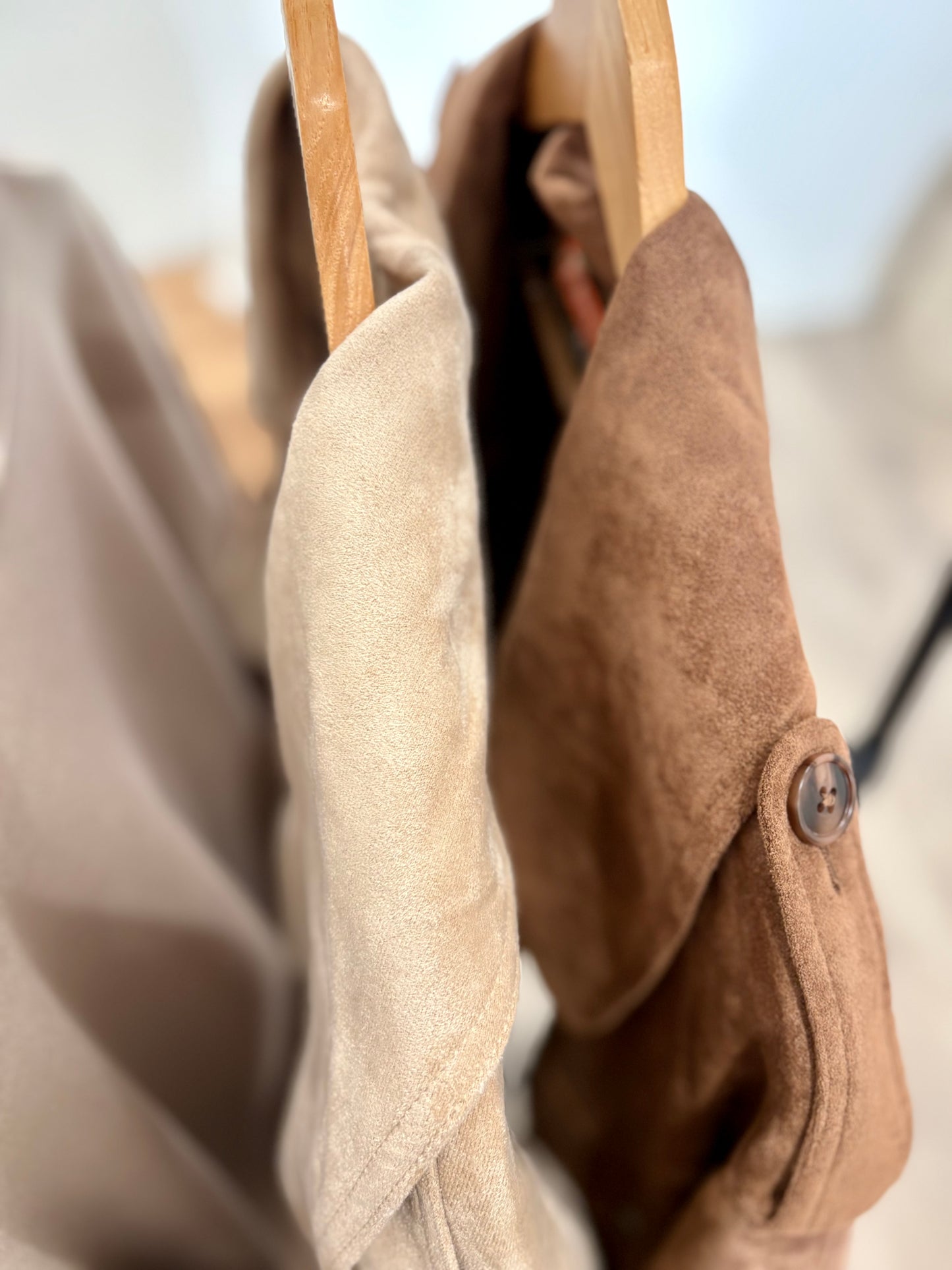 Casaco Biker pele de pêssego Bege | Minhámê