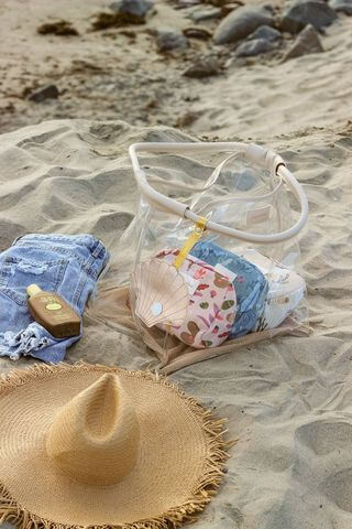 Mala de Praia Grande Anti-areia Beige | Play and Store