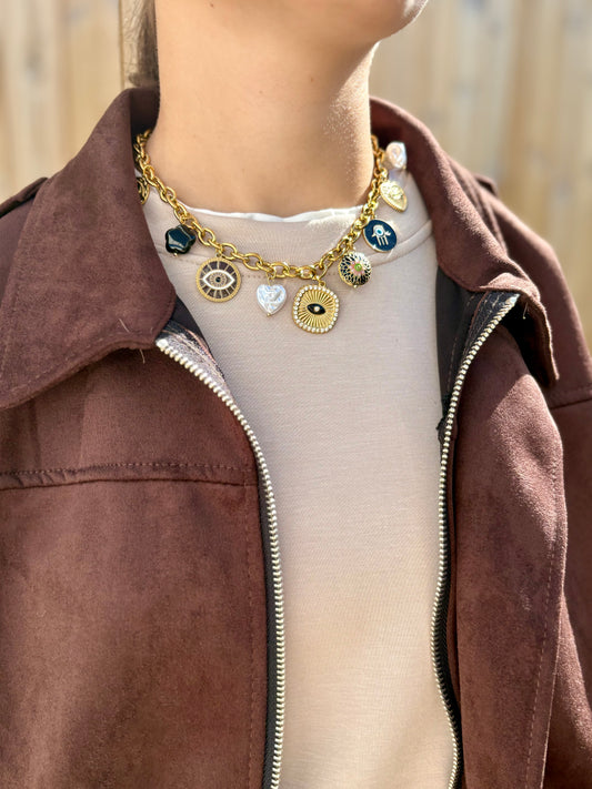 Colar Charm Olho Turco | Minhámê