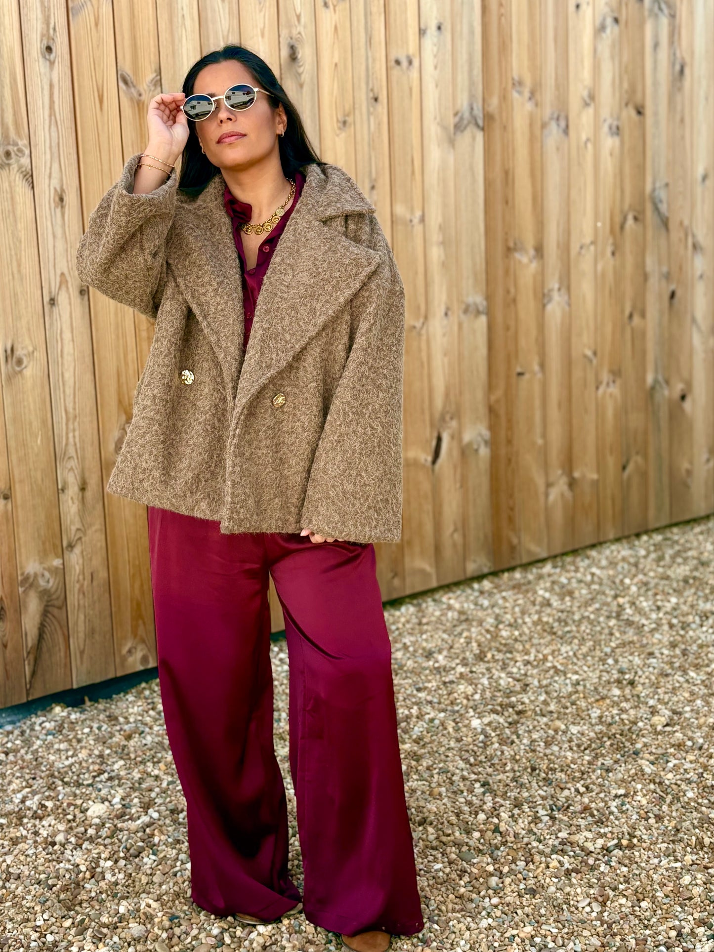 Casaco Oversize taupe | Minhámê