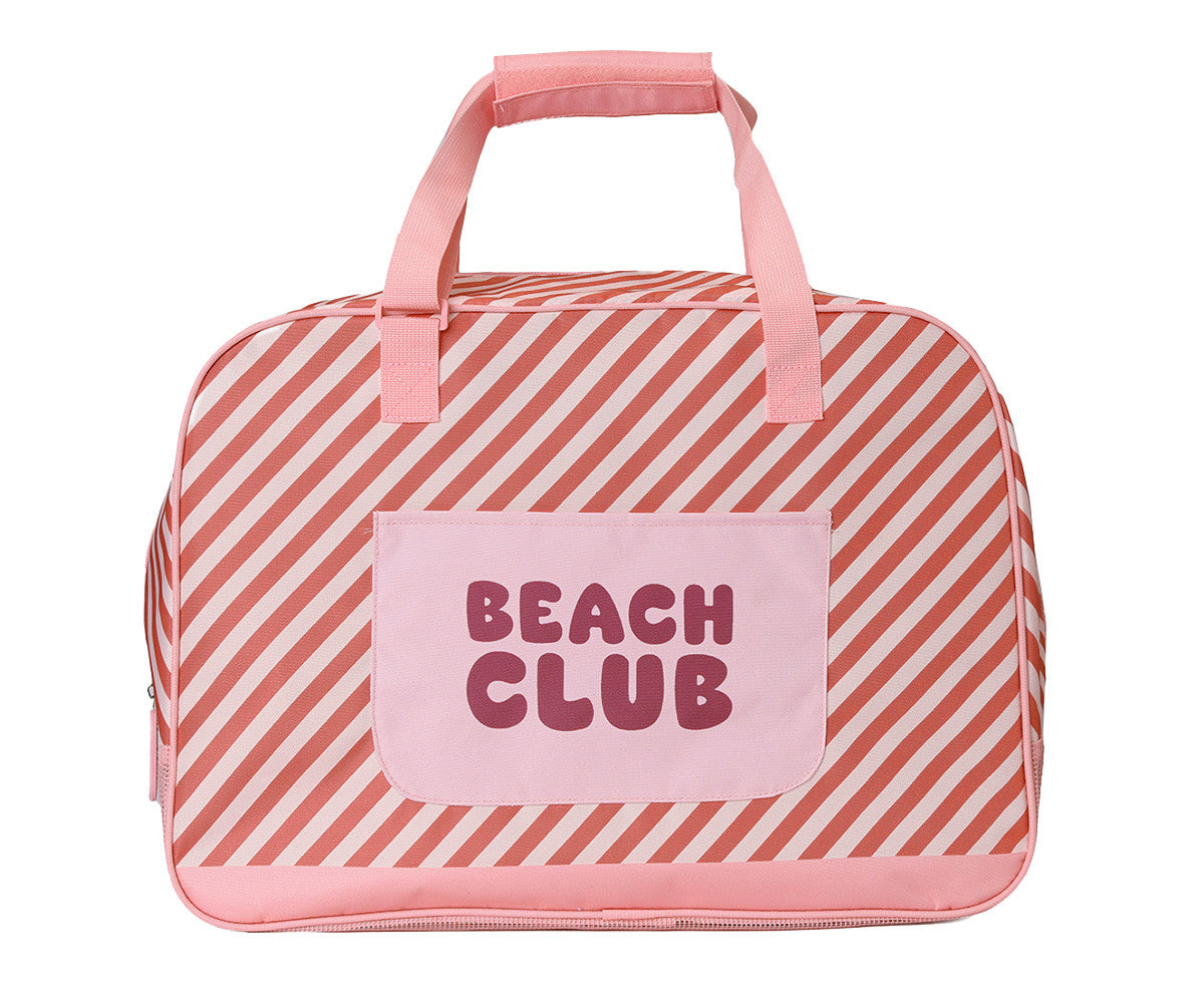 Bolsa de Praia Anti-areia Stripes Bloom & Blush | Monneka