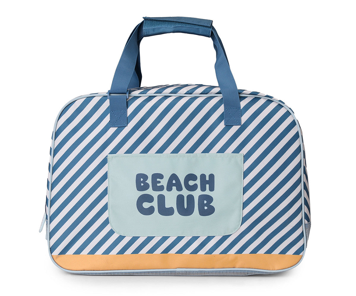Bolsa de Praia Anti-areia Stripes Blues & Beyond | Monneka