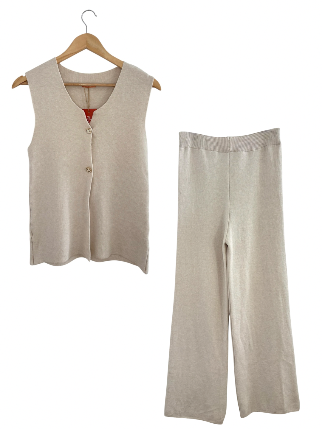 Conjunto de malha Creme | Minhámê