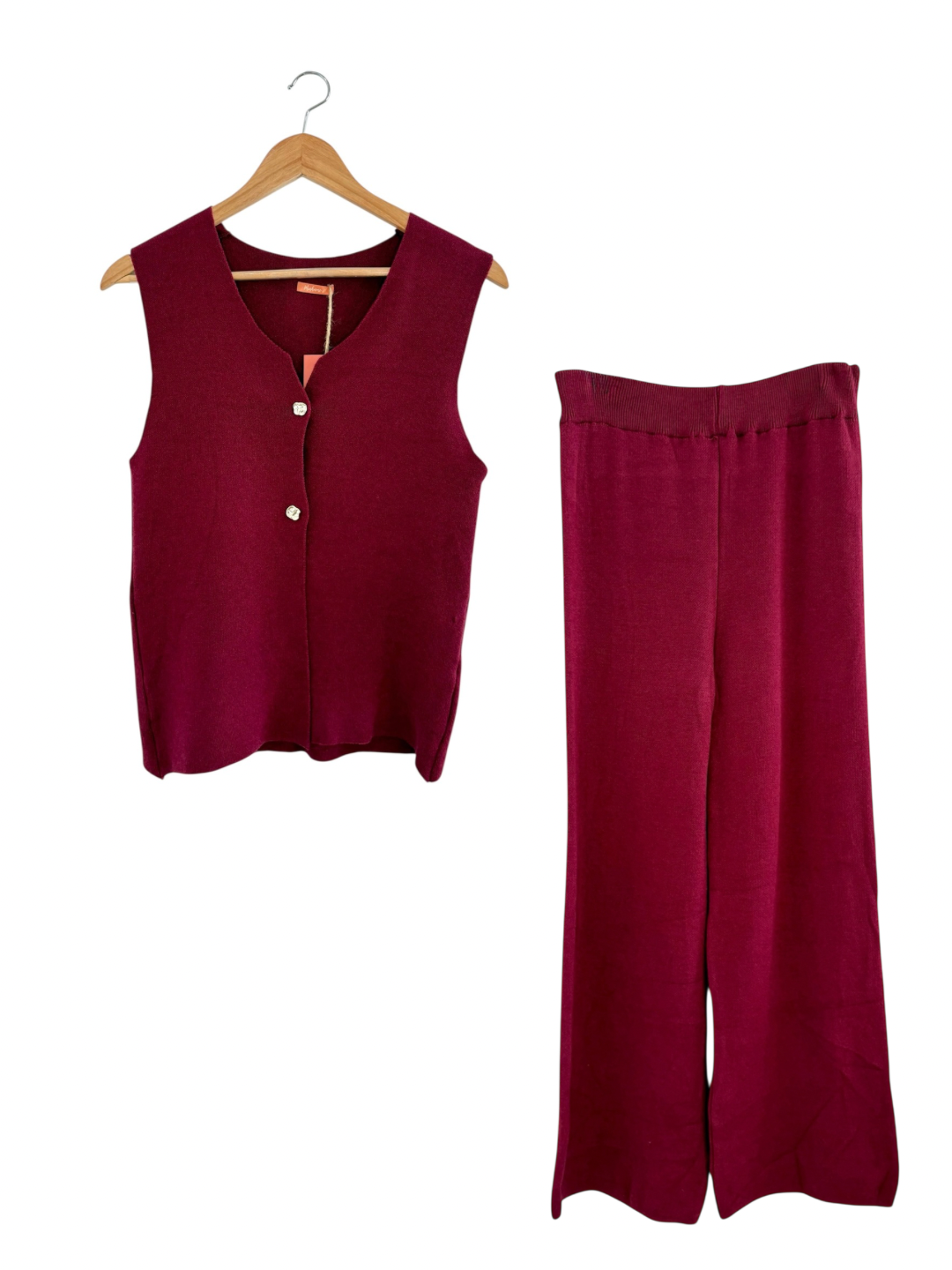 Conjunto de malha Burgundy | Minhámê
