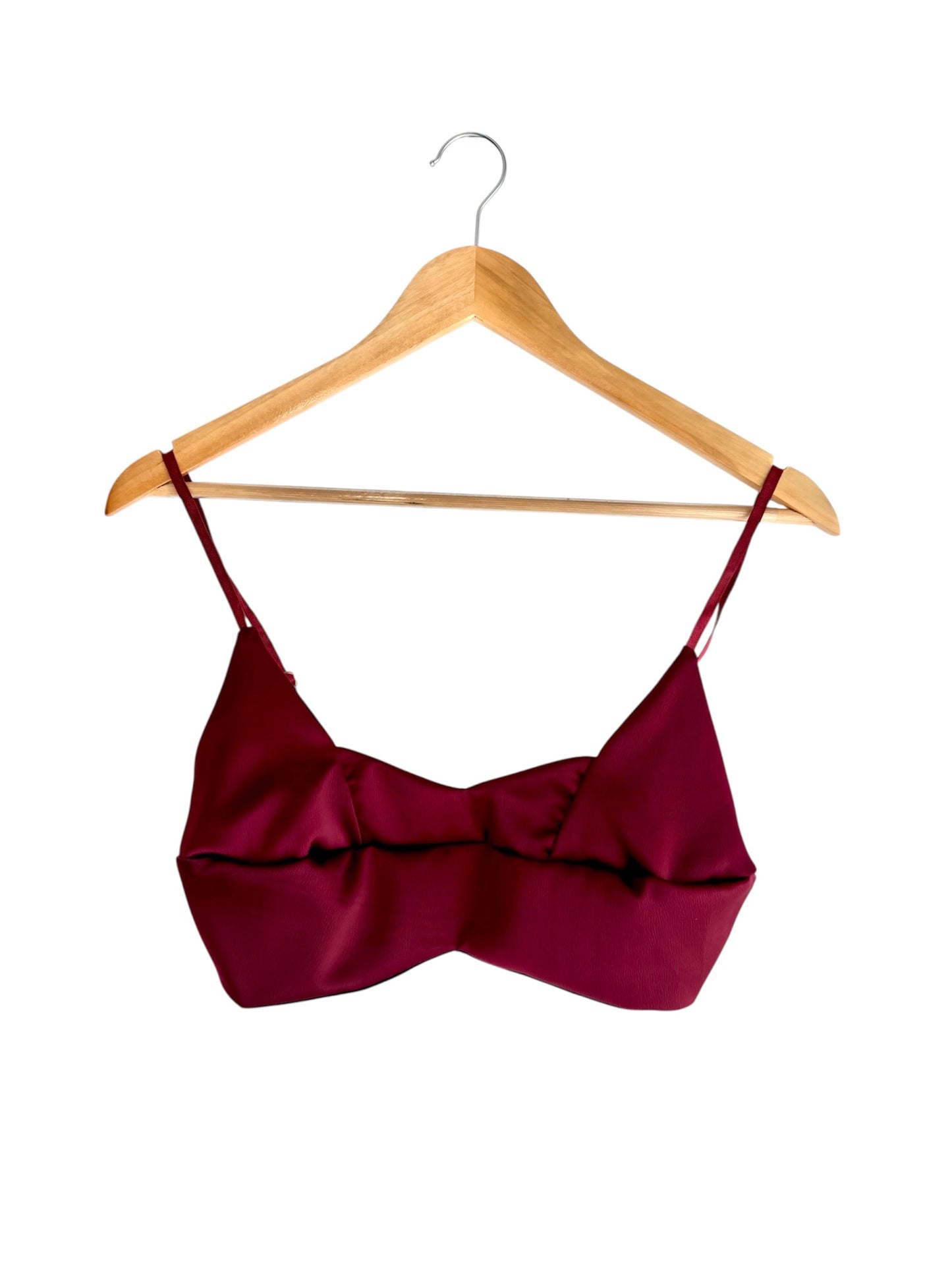 Conjunto calças, camisa e top burgundy | Minhámê