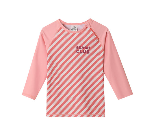 Camisola de Banho com Proteção Solar Stripes Bloom & Blush | Monneka