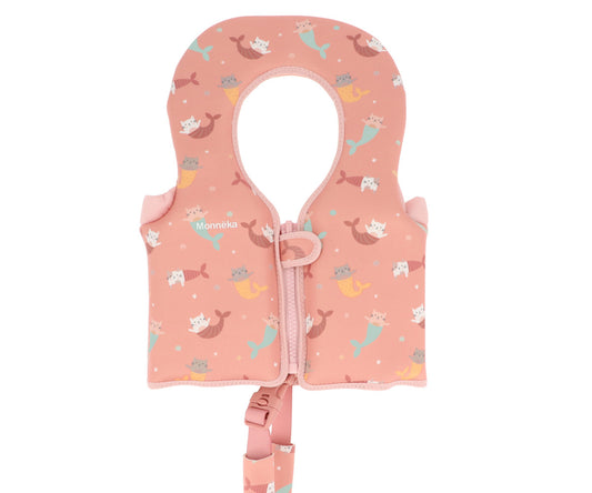 Colete Flutuador Infantil Mermaid Cats 1-2 anos | Monneka