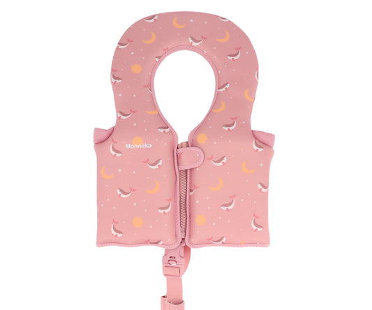 Colete Flutuador Infantil Whale Pink 1-2 anos | Monneka
