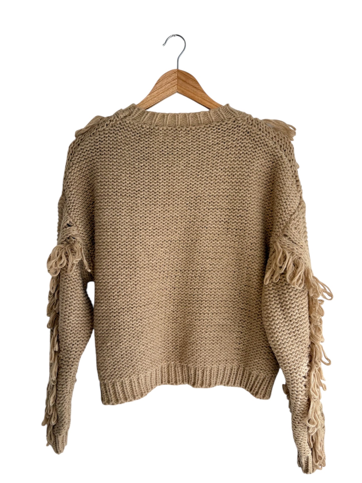 Camisola de malha texturada bege | Minhámê