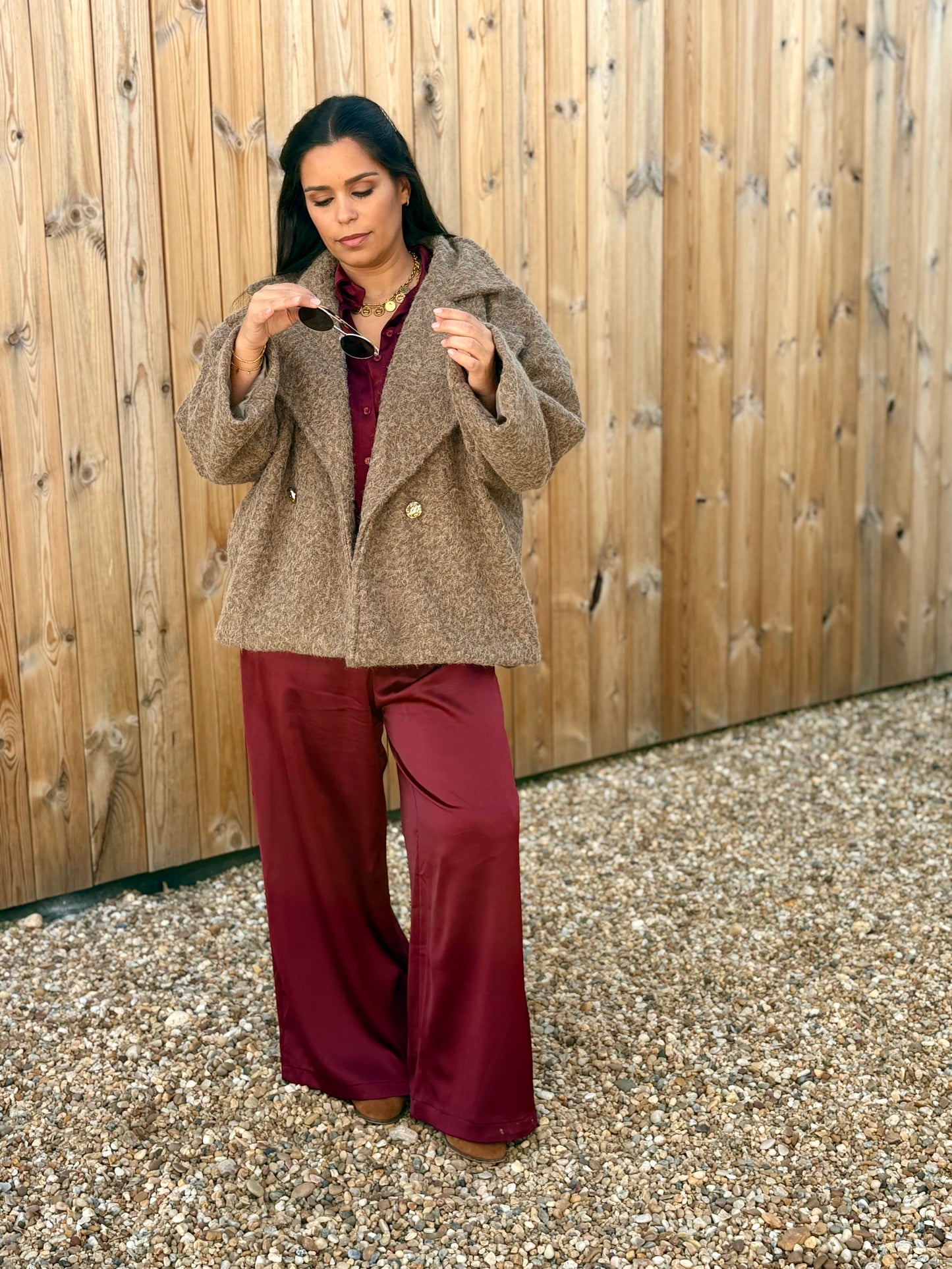 Casaco Oversize taupe | Minhámê