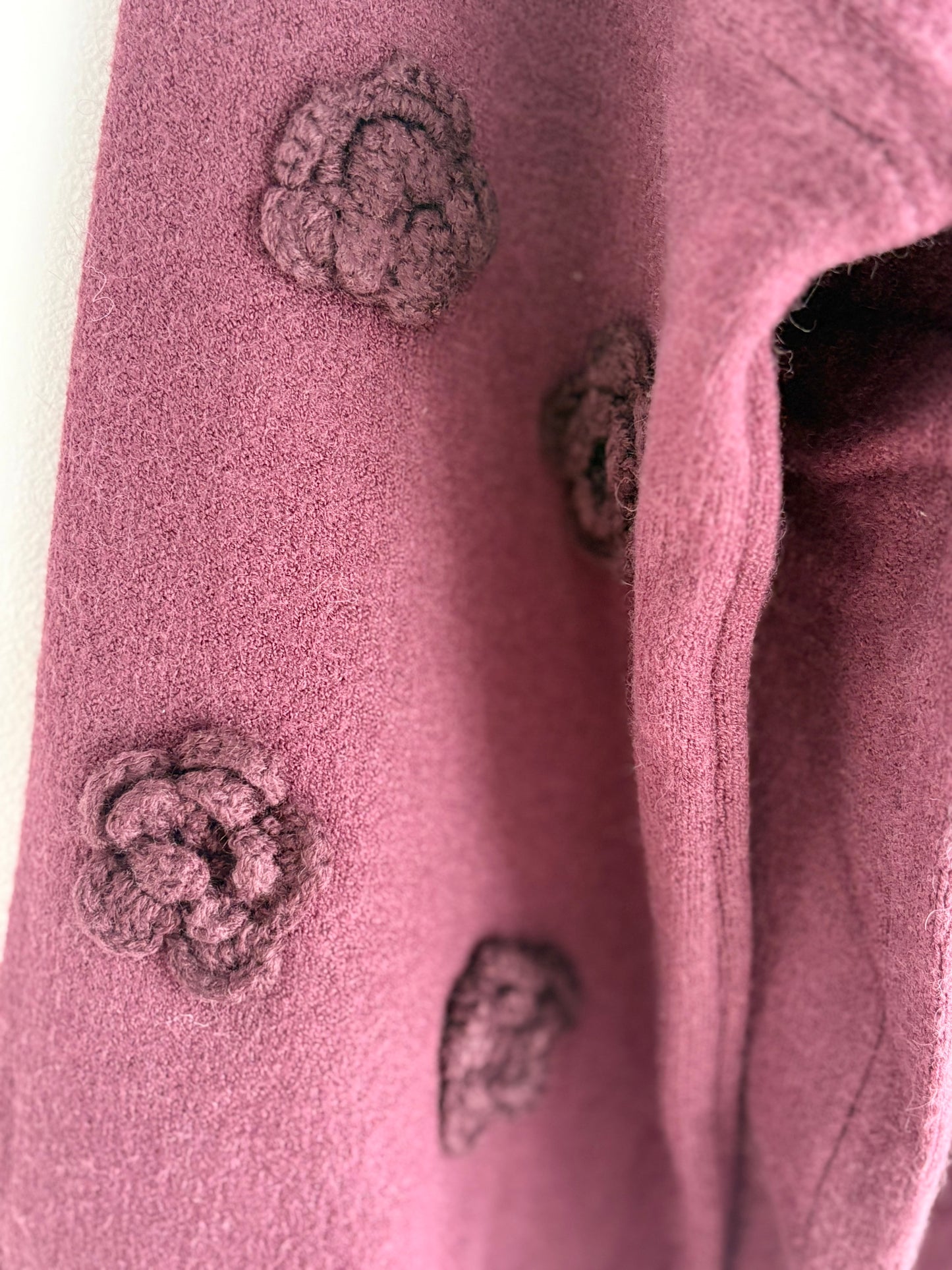 Casaco de malha mangas flores burgundy | Minhámê