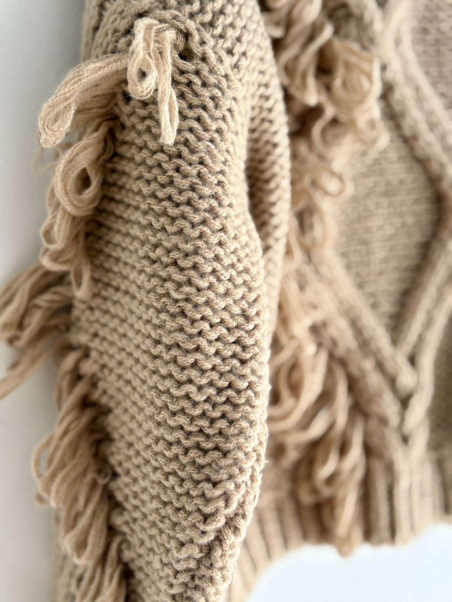 Camisola de malha texturada bege | Minhámê