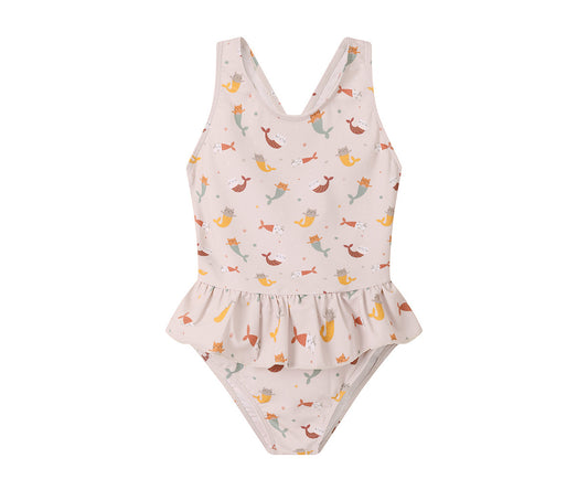 Fato de Banho com folhos Mermaid Cats | Monneka