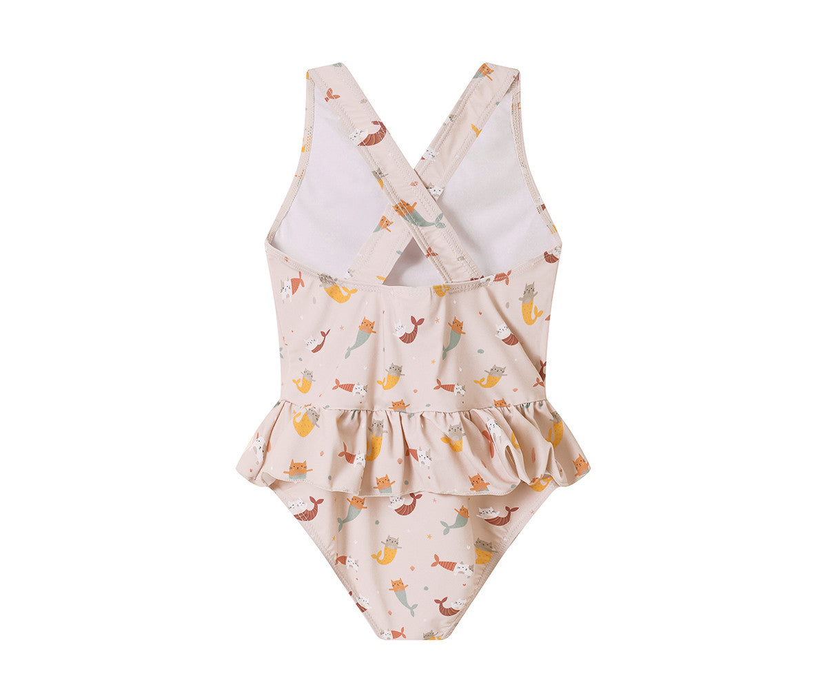 Fato de Banho com folhos Mermaid Cats | Monneka