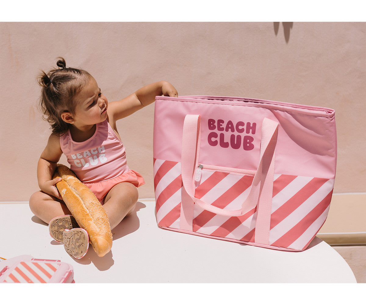 Fato de Banho com folhos Stripes Bloom & Blush | Monneka