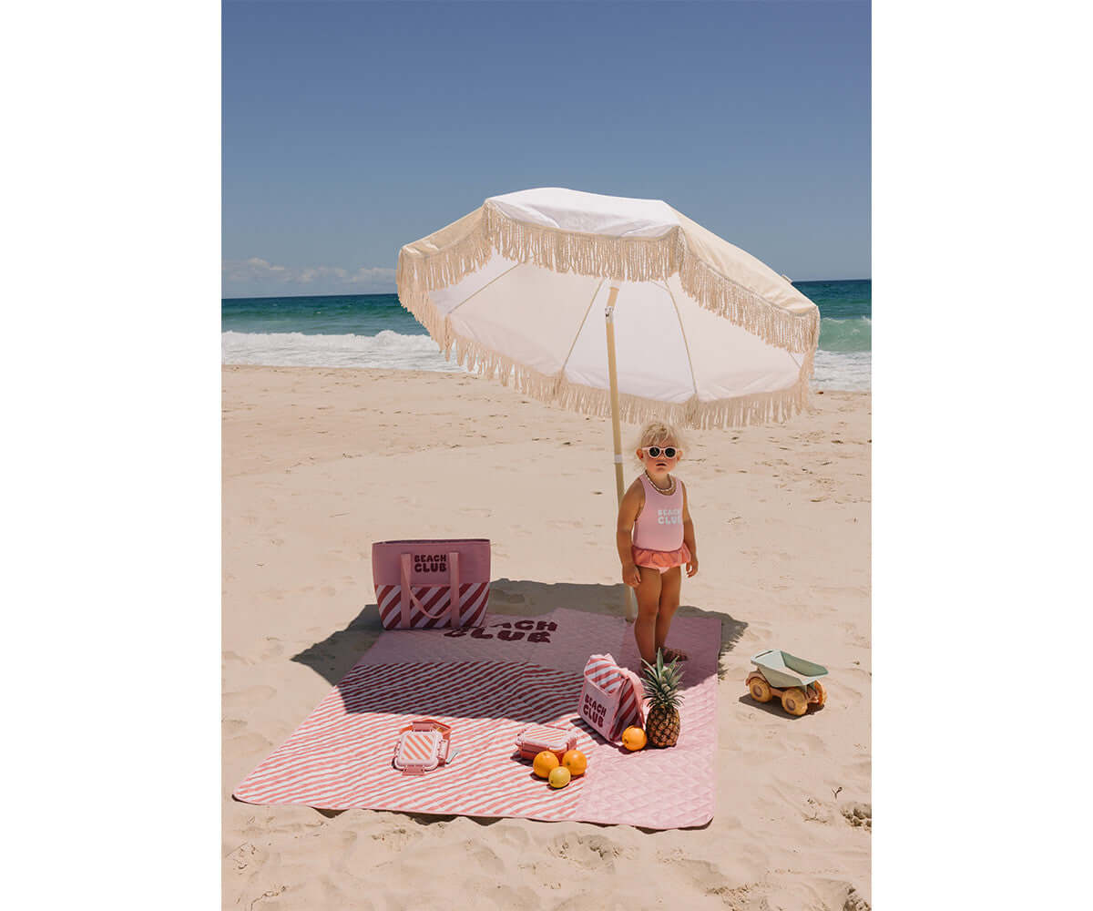 Manta de Picnic Stripes Bloom & Blush | Monneka