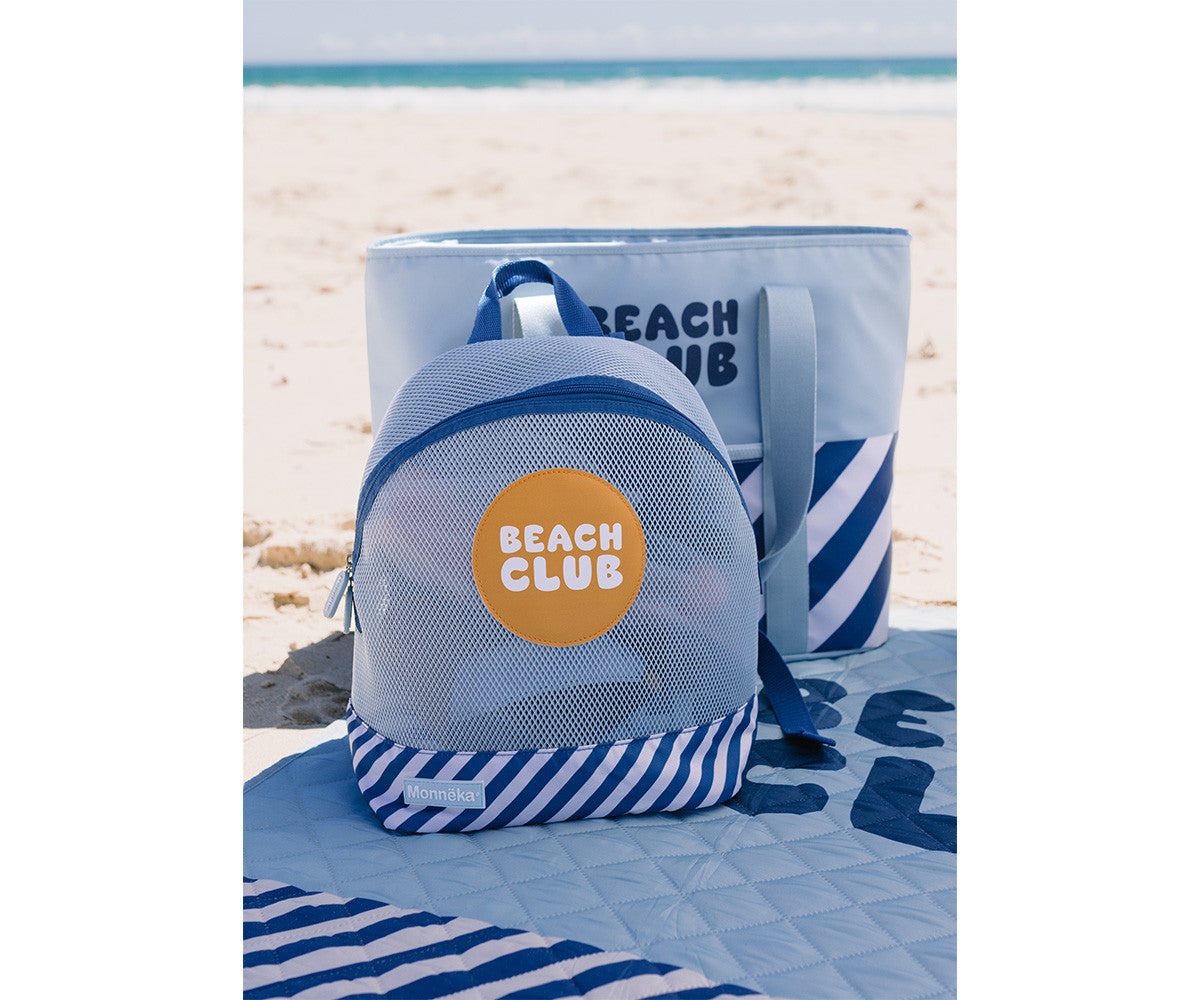 Mochila de Praia Infantil Anti-areia Stripes Blues & Beyond | Monneka