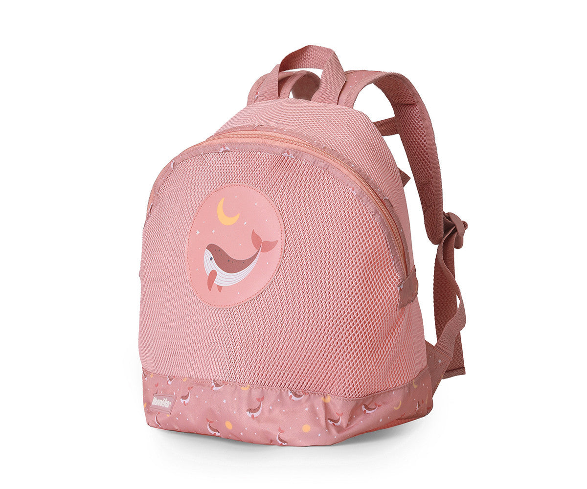 Mochila de Praia Infantil Anti-areia Whale Pink | Monneka