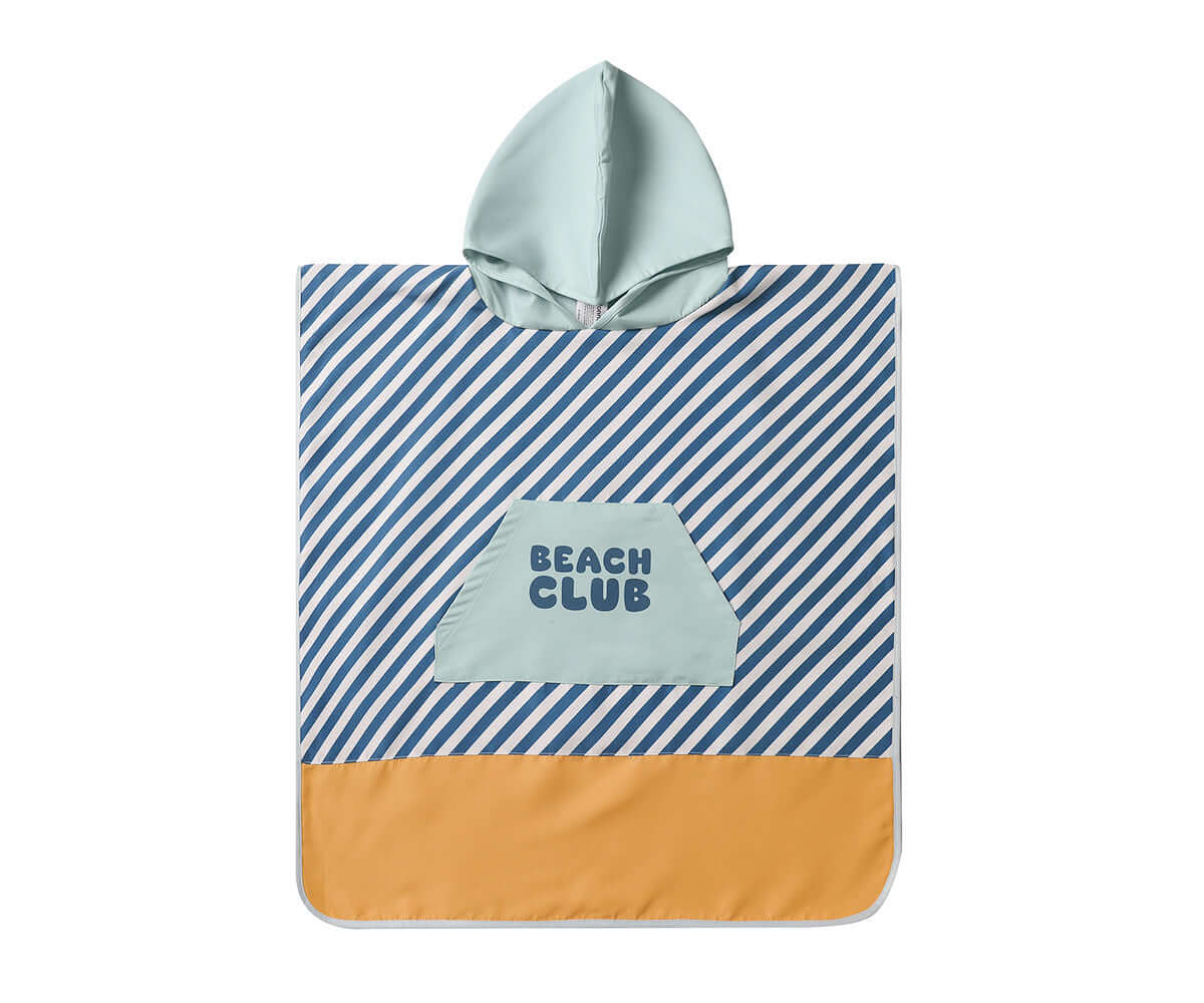 Poncho de Praia Infantil Stripes Blues & Beyond | Monneka