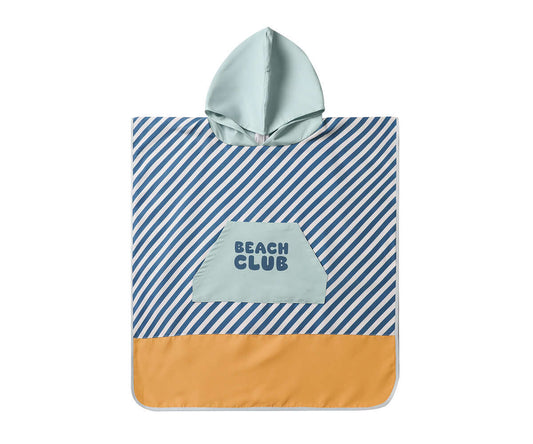 Poncho de Praia Infantil Stripes Blues & Beyond | Monneka