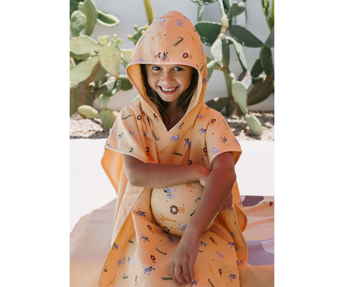 Poncho de Praia Infantil Wild Animals | Monneka