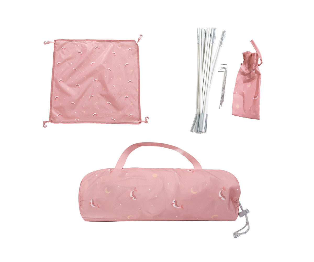Tenda de praia com Proteção Solar Whale Pink | Monneka