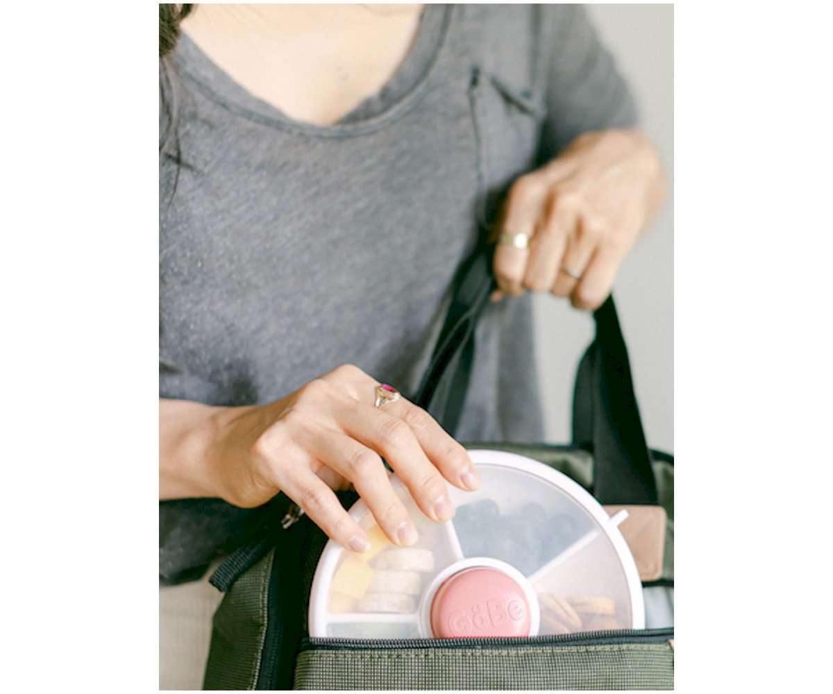 Snack Spinner Lancheira giratória Rosa Coral | GoBe