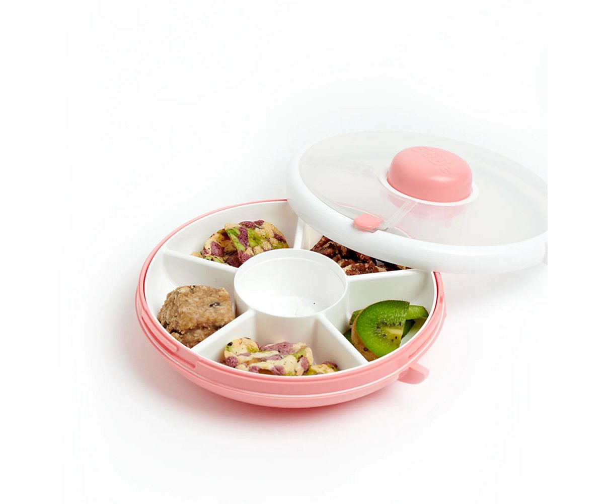 Snack Spinner Lancheira giratória Rosa Coral | GoBe