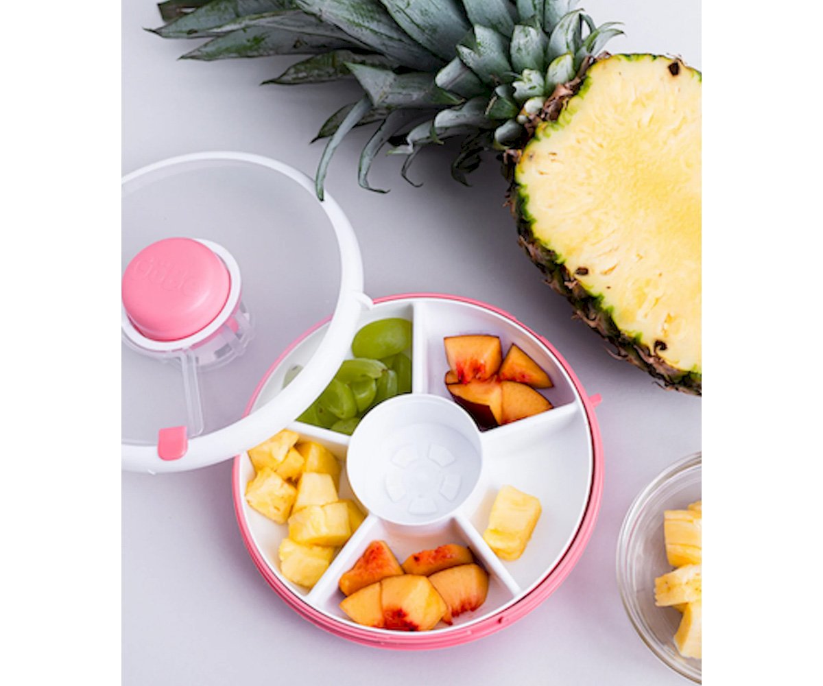 Snack Spinner Lancheira giratória Rosa Coral | GoBe