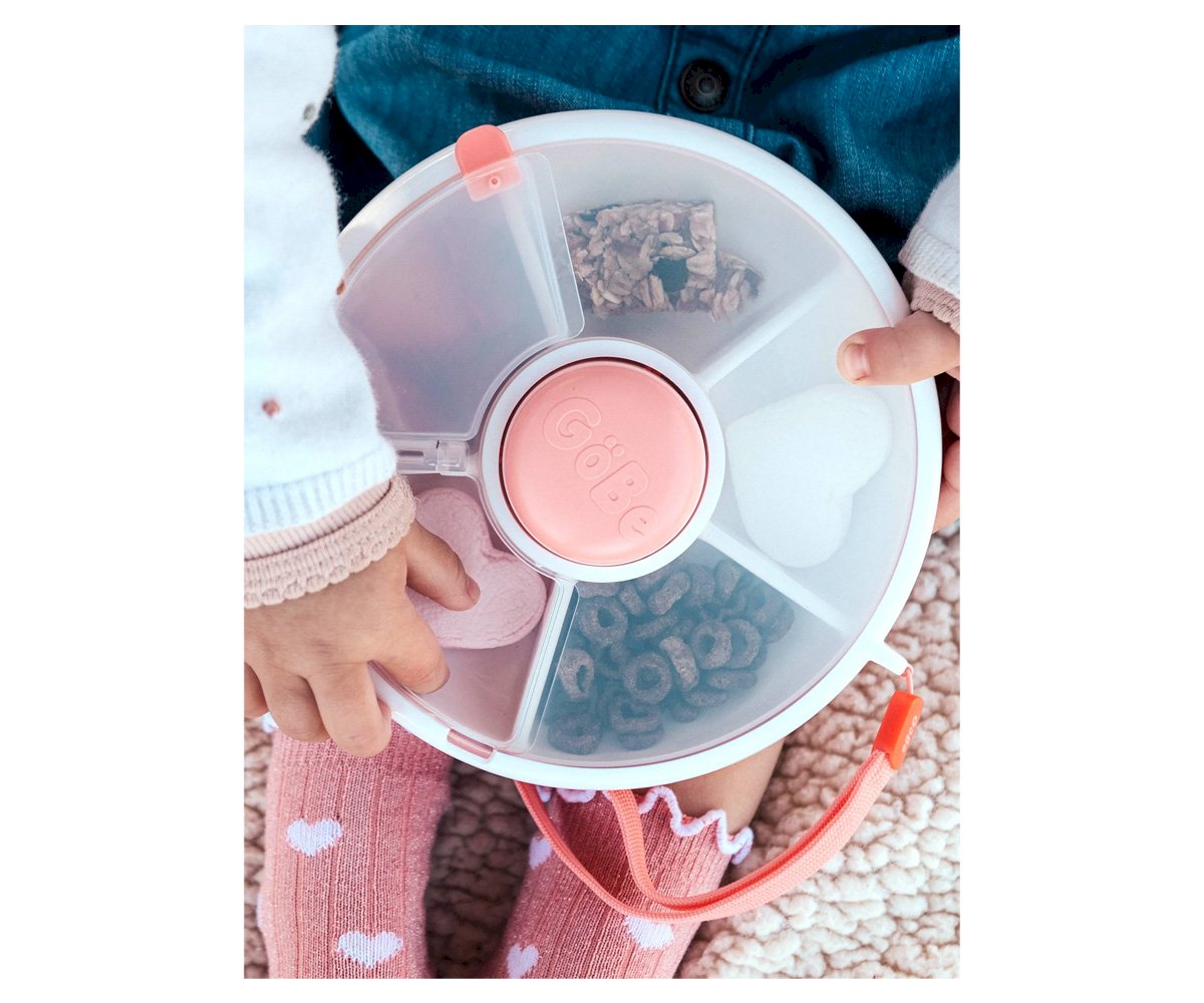 Snack Spinner Lancheira giratória Rosa Coral | GoBe