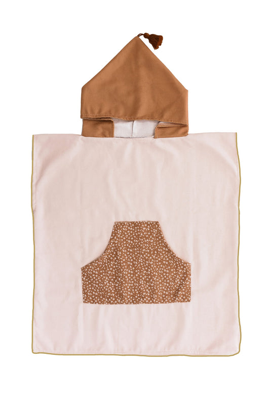 poncho de praia infantil para bebés e crianças na cor flower da marca mrs ertha